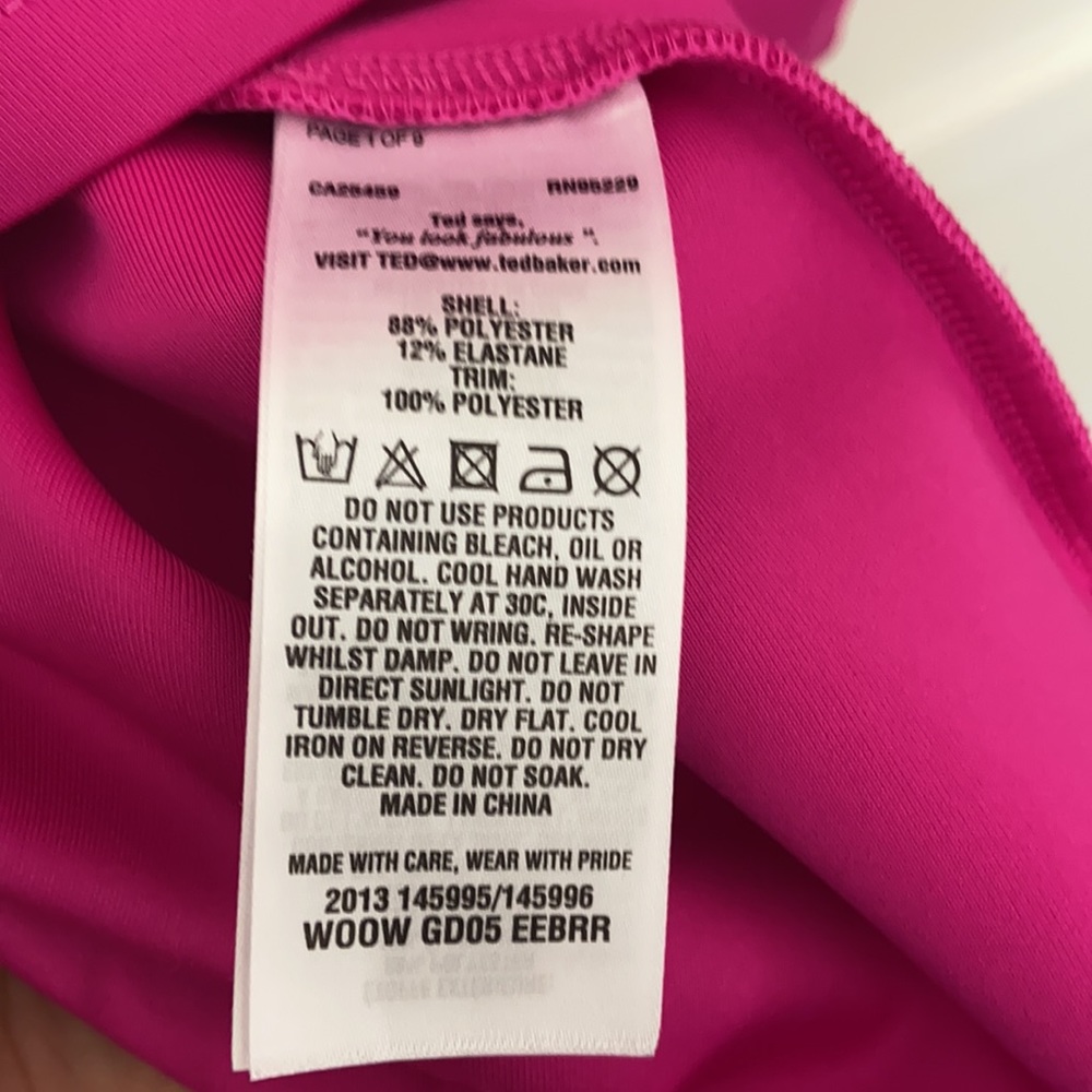 Ted Baker Pink Neoprene Skater Cocktail Dress - Picture 6 of 6